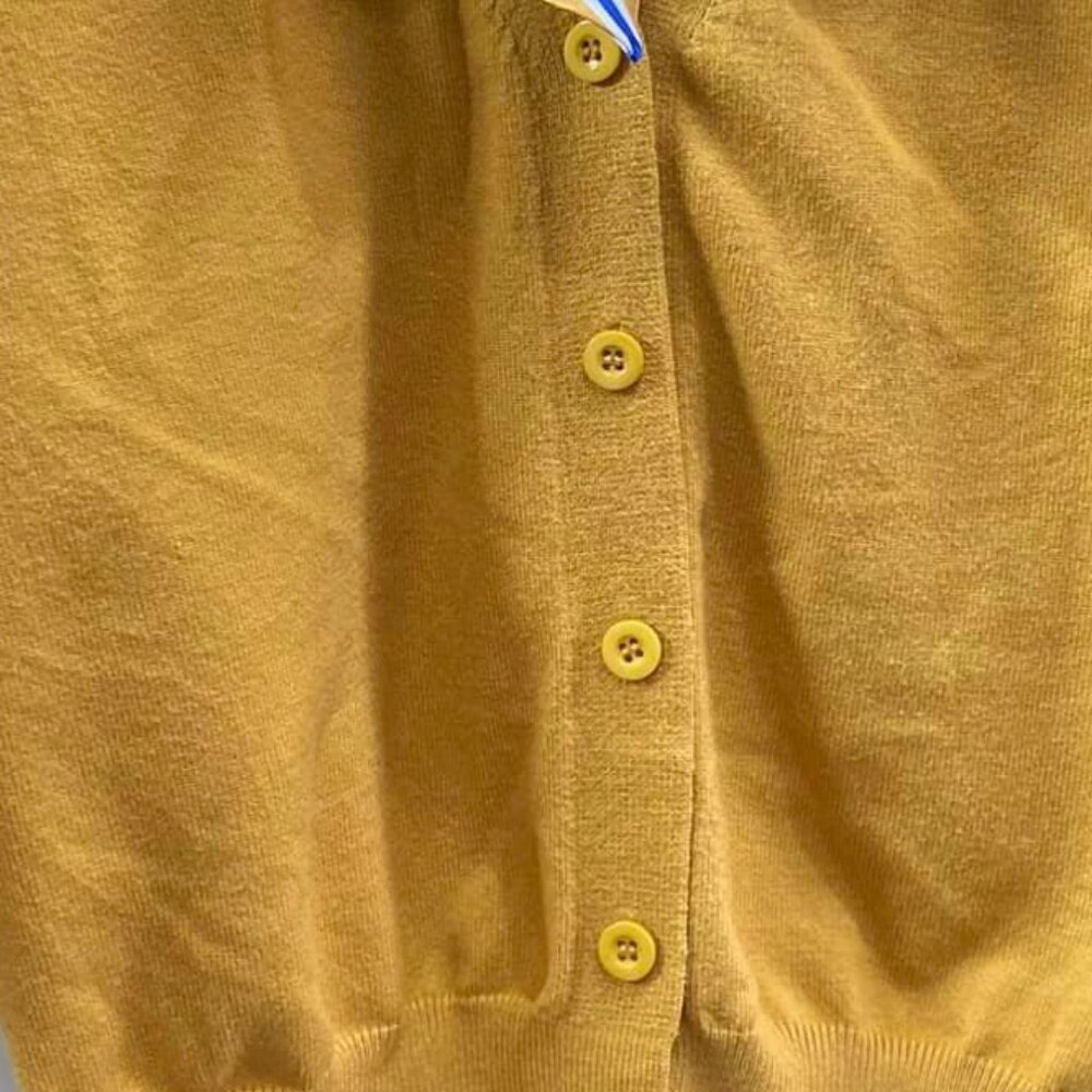 Mustard Yellow Knit Cardigan - Picture 3 of 4